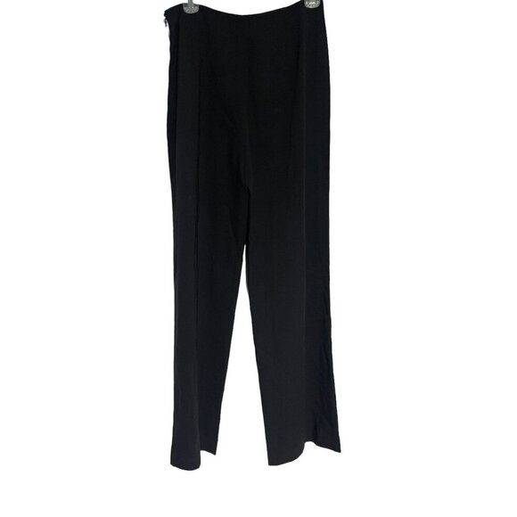 Brooks Brothers Women's Side Zip Silk Career Black Slacks Size 6 - Picture 1 of 10